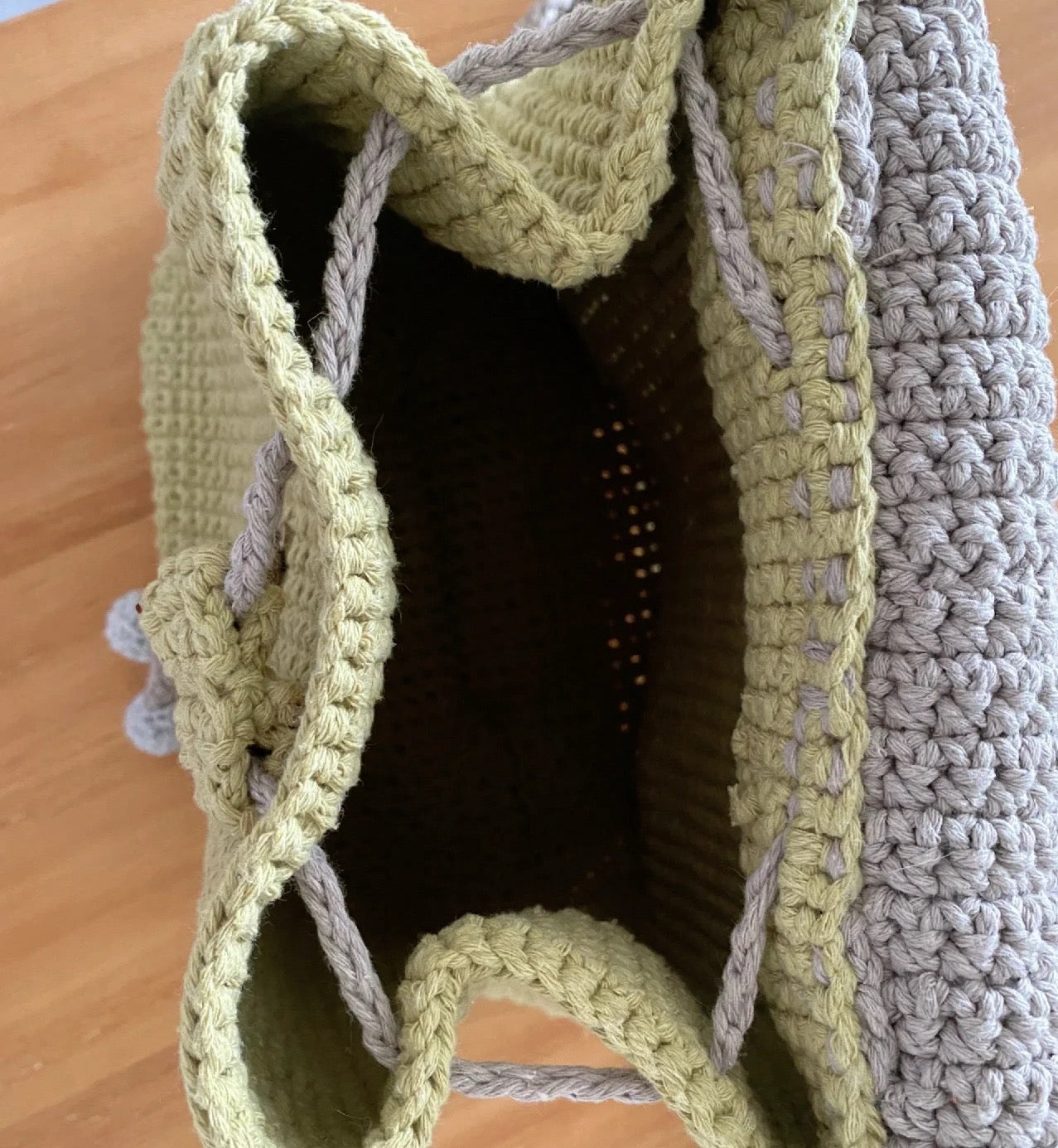 Flower woven backpack